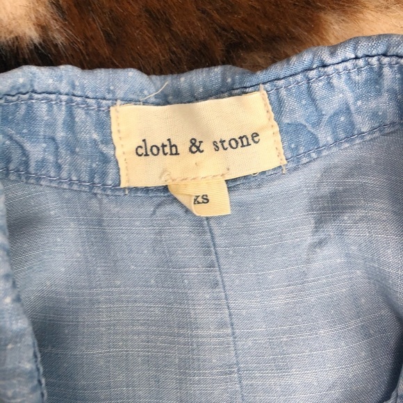 Cloth and Stone Sleeveless Chambray Top XS - Picture 5 of 6